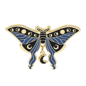 Pin Mariposa "Ciclos Lunares": Accesorio Nocturno y Elegante