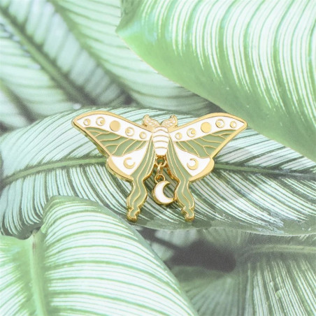 Pin Mariposa "Ciclos Lunares": Accesorio Nocturno y Elegante