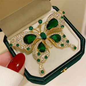Broche Mariposa Esmeralda | Joya Elegante para Mujer Original