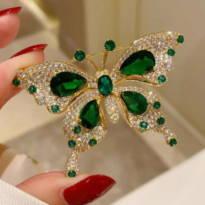 Broche Mariposa Esmeralda | Joya Elegante para Mujer Original