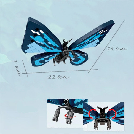 Figura Mariposa Alas de Zafiro: ¡Juguete Educativo para Armar!