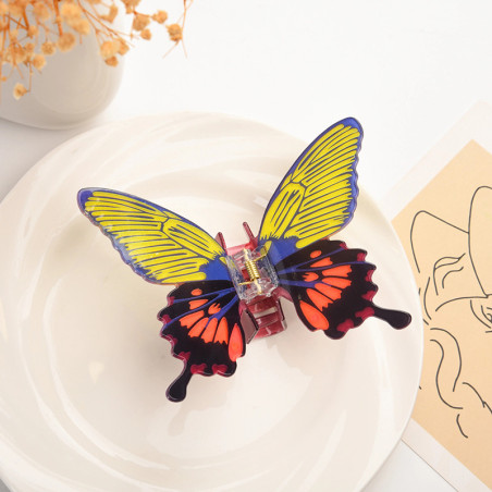 Pinza Pelo Mariposa "Alas de Hada" | Accesorio Amarillo y Morado