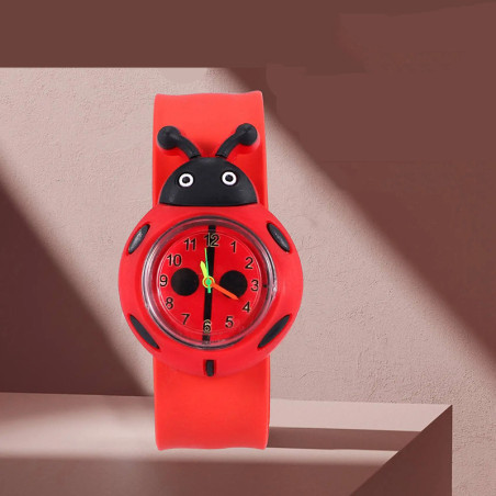 Reloj Slap Mariquita | Infantil | Correa Silicona ¡Fácil!