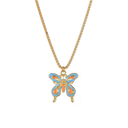 Collar Mariposa Destello Pastel | Joya Dorada Elegante Mujer