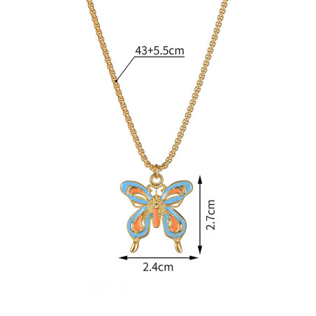 Collar Mariposa Destello Pastel | Joya Dorada Elegante Mujer