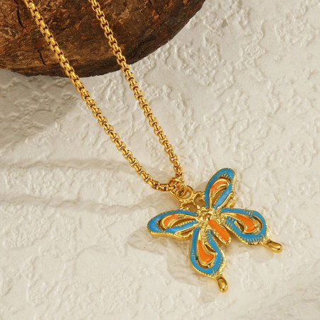 Collar Mariposa Destello Pastel | Joya Dorada Elegante Mujer