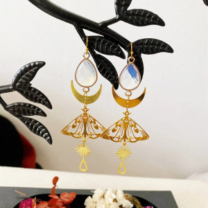 Pendientes Mariposa "Claridad Lunar": Joya Bohemia & Lunar