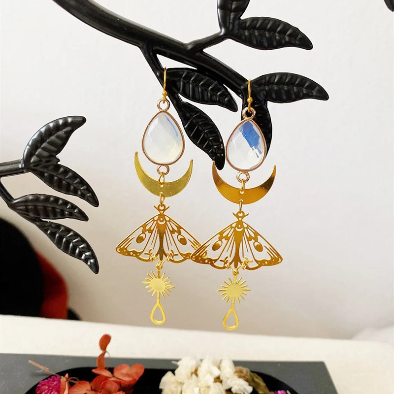 Pendientes Mariposa "Claridad Lunar": Joya Bohemia & Lunar