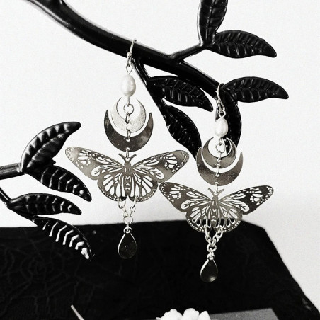 Pendientes Mariposa "Rayo Astral": Joya Lunar Única y Original