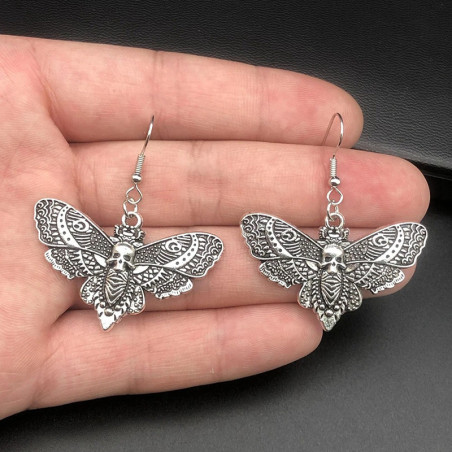 Pendientes Mariposa Góticos "Enigma Oscuro" - Joyas Esotéricas