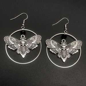 Pendientes Mariposa Góticos "Enigma Oscuro" - Joyas Esotéricas
