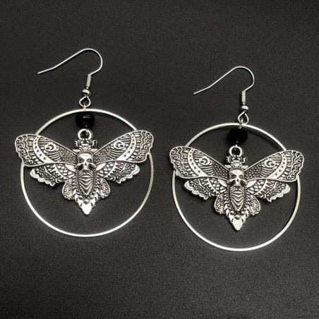 Pendientes Mariposa Góticos "Enigma Oscuro" - Joyas Esotéricas