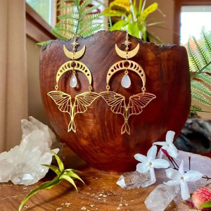 Pendientes Mariposa "Luna Dorada" | Joya Bohemia y Mística