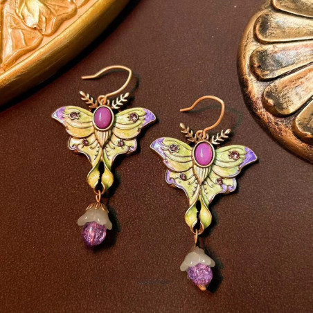 Pendientes Mariposa Esmeralda Encantada | Joyas Mujer Originales