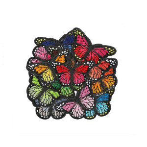 Lote 14 Mini Parches de Mariposa Bordados ¡Termoadhesivos!