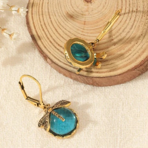 Pendientes de Libélula: ¡Elegancia Natural en Cristal de Color!