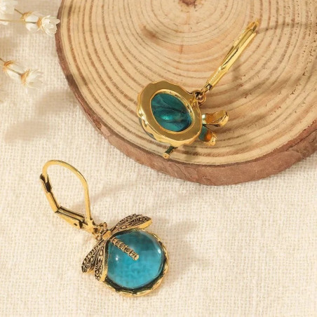 Pendientes de Libélula: ¡Elegancia Natural en Cristal de Color!