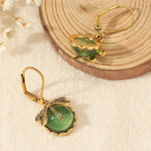 Pendientes de Libélula: ¡Elegancia Natural en Cristal de Color!