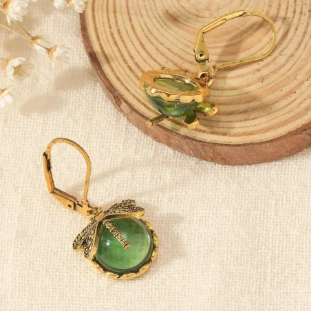 Pendientes de Libélula: ¡Elegancia Natural en Cristal de Color!