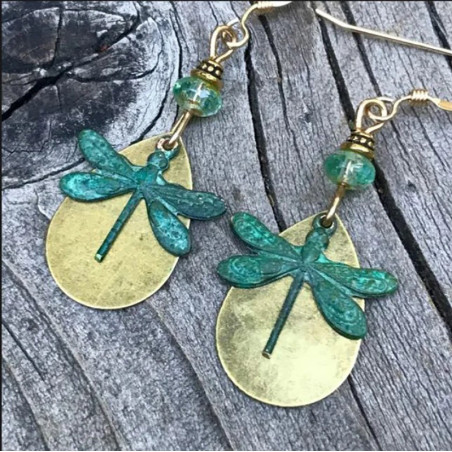 Pendientes Libélula Bohemia Turquesa - Joya Bohemia Chic !