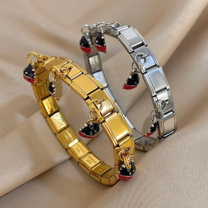 Pulsera Mariquita "Vuelo de Mariquitas" | Acero | 2 Colores