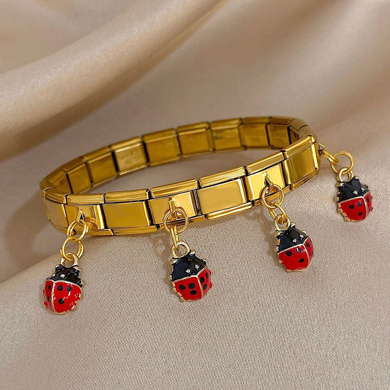 Pulsera Mariquita "Vuelo de Mariquitas" | Acero | 2 Colores