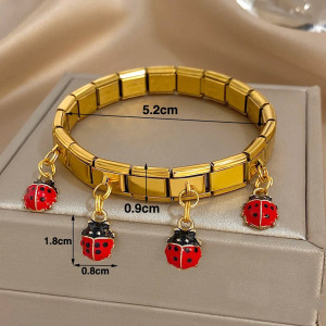 Pulsera Mariquita "Vuelo de Mariquitas" | Acero | 2 Colores