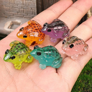 Figuritas Mini Ranas Fluorescentes | Lote de 5 Colores Únicos