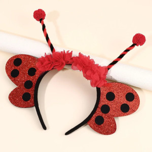 Diadema Mariquita con Alas de Lentejuelas | Accesorio Disfraz