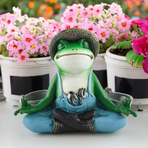 Figura de Rana Zen Jardinera - ¡Viverista de Nenúfares!
