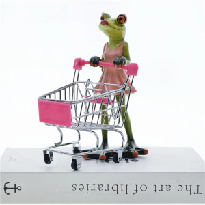 Estatuilla Rana de Compras - Decoración Original y Divertida