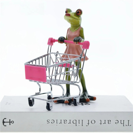 Estatuilla Rana de Compras - Decoración Original y Divertida