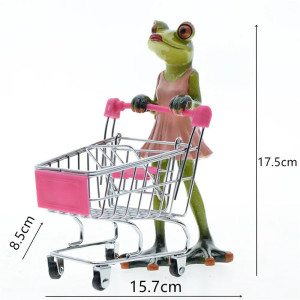 Estatuilla Rana de Compras - Decoración Original y Divertida