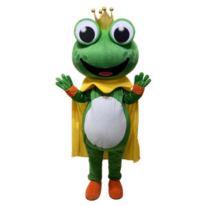 Mascota Rana Príncipe Croac-Real - Disfraz Rey Rana Alta Calidad