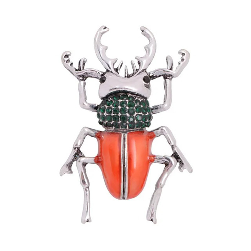 Broche Escarabajo Mandarina Real | Joya Original y Elegante