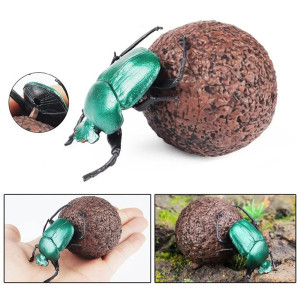 Figura Educativa Escarabajo Pelotero Esmeralda - Insecto Realista