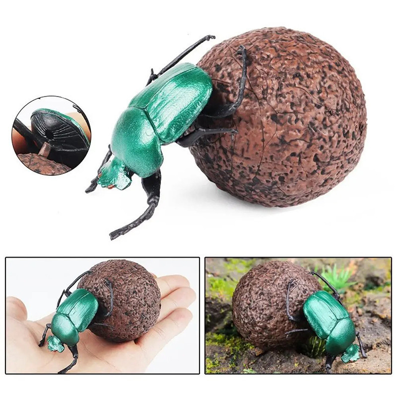 Figura Educativa Escarabajo Pelotero Esmeralda - Insecto Realista
