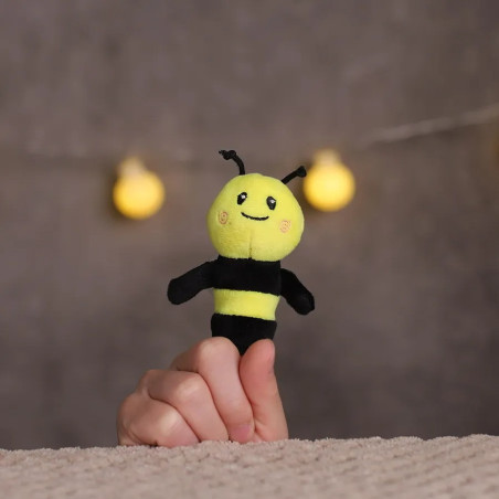 Títere de Dedo Abeja “Mini Sonrisa” - Juguete de Estimulación