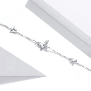 Bracelet Papillon Argent Douceur Cristalline