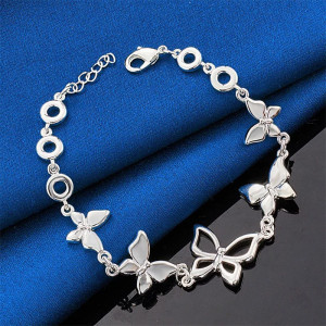 Détails du Bracelet Papillon Argent Danse Éthérée