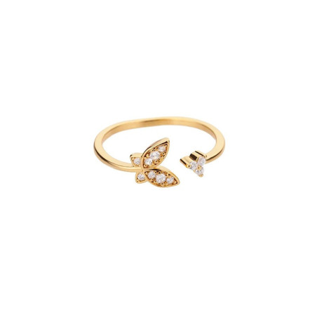 Anillo Mariposa Elegancia Dorada – Joya Minimalista y Refinada