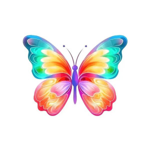 Sticker Papillon Couleur Papillon Flashy en Vinyles - modele 5