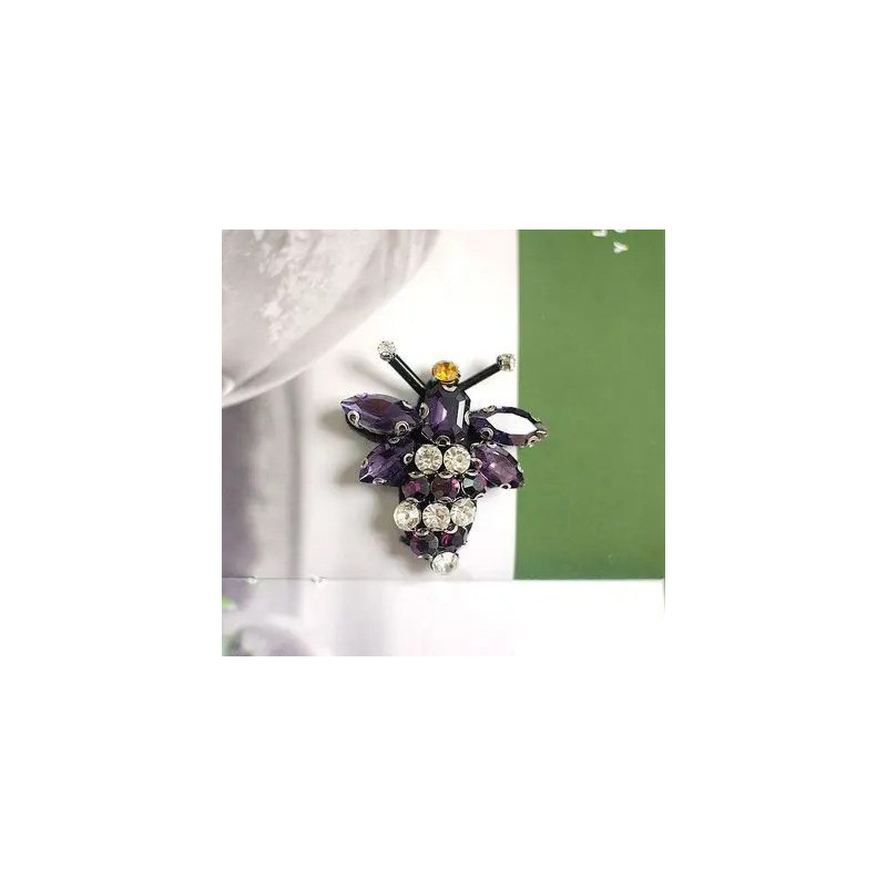 Broche Abeille Améthyste Royale Scintillante