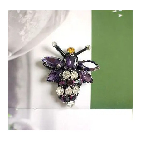 Broche Abeille Améthyste Royale Scintillante