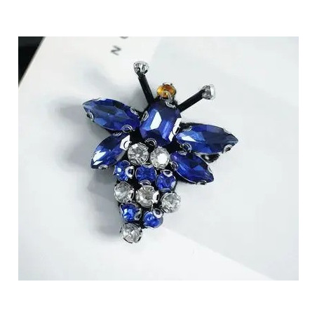 Broche Abeille Saphir Bleu Étincelant