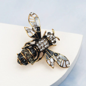 Broche Abeille Nuit Royale Cristalline