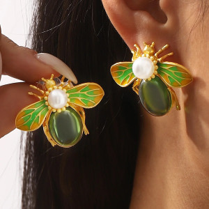 Pendientes Abeja 'Real Resplandeciente' - Joyas Elegantes