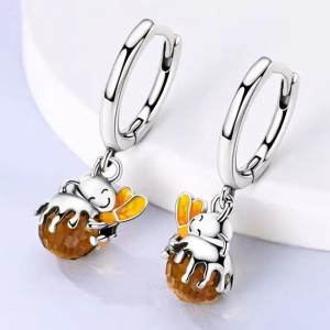 Pendientes Abeja 'Perla Imperial' - Joyería Elegante y Única