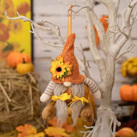 Gnomo Abeja "Brillo Otoñal" | Decoración Otoñal y Acogedora