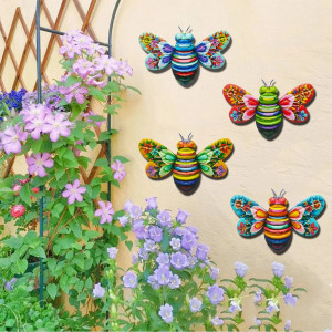 Mariposa Decorativa 3D de Metal Pintada a Mano | Decoración Única